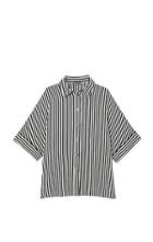 Vince Camuto Striped Elbow-sleeve Shirt