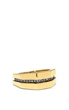Vince Camuto Louise Et Cie Gold Crystal Inlay Angular Ring