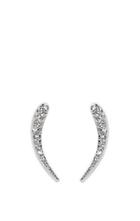 Vince Camuto Silver-tone Pav Horn Stud Earrings