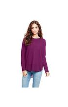 Vince Camuto Two By Vince Camuto Mixed Media Zip Back Top
