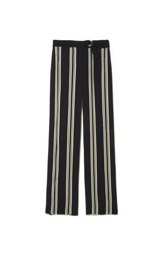 Vince Camuto Vince Camuto Bohemian Stripe Wide Leg Belted Pant