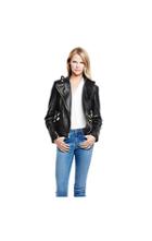 Vince Camuto Vince Camuto Quilting & Zip Detail Moto Leather Jacket