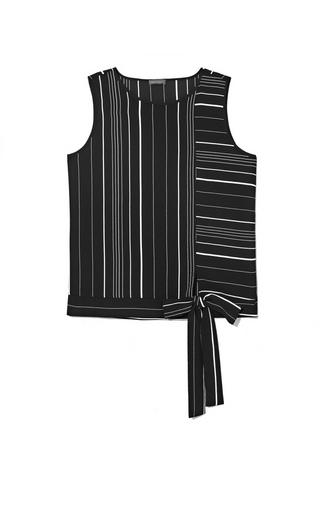Vince Camuto Mixed-striped Sleeveless Top