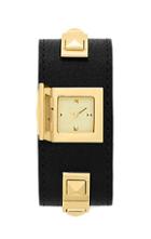 Vince Camuto Vince Camuto Pyramid Studded Leather Cuff Watch