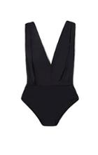 Vince Camuto Draped V-neck One-piece Swimsuit