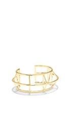 Vince Camuto Vince Camuto Gold-plated Graphic Cage Cuff