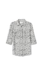Two By Vince Camuto Dot-print Utility Shirt