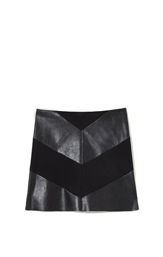 Vince Camuto Ponte & Faux Leather Skirt