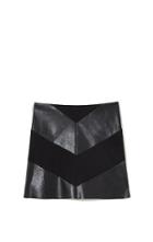 Vince Camuto Ponte & Faux Leather Skirt