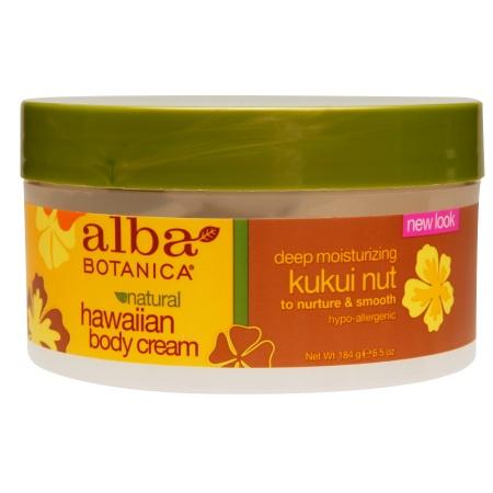 Alba Botanica Hawaiian Body Cream Deep Moisturizing Kukui Nut