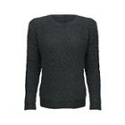 Luxury Divas Black Popcorn Knit Long Sleeve Sweater