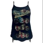 Harley-davidson 2x-large Womens Tank Top, Embellish American Pride Motorcycle Black Hd715-021blk