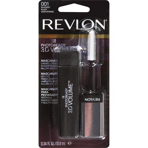 Revlon Photoready 3d Volume Mascara, 001 Blackest Black, .34 Fl Oz
