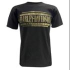 Harley-davidson 5x-large Men's Straight Edge Military Script Tee Short Sleeve Black (5xl) 30290453