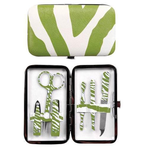 Manual Woodworkers Manual Woodworkers Green And White Zebra Manicure Set