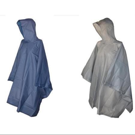 Totes Isotoner Unisex Hooded Pullover Rain Poncho With Side Snaps (pack Of 2), Green