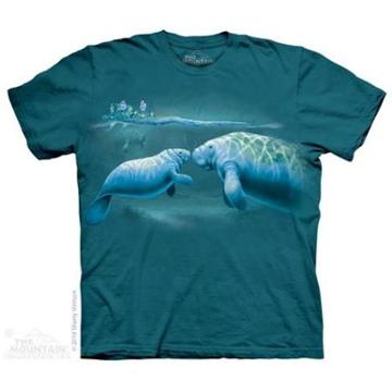 The Mountain Year Of The Manatee Adult T-shirt, Turquoise