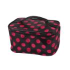Women Two Ways Zippers Design Small Interlayers Inside Cosmetic Makeup Bag