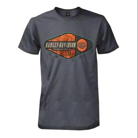Harley-davidson Medium Mens T-shirt, Distressed Time Honored Short Sleeve, Charcoal (m) 30291250
