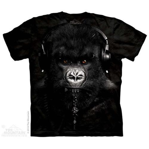 The Mountain Black 100% Cotton Dj Caesar Realistic Graphic T-shirt