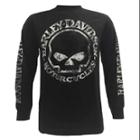 Harley-davidson Large Men's Shirt, Hand Made Willie G Skull Long Sleeve (l) 30294032