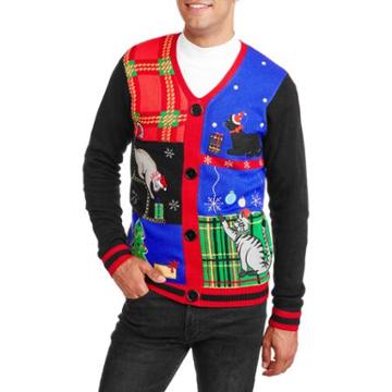 Pop Culture Playful Cats Men's Christmas Ugly Sweater