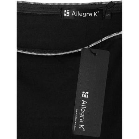 Allegra K Women's Dolman Sleeve Over Hip Blouson Dress Black (size / 16)