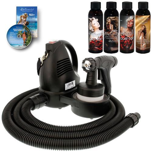 Belloccio Premium Sunless Airbrush Hvlp Spray Tanning System Solution Lotion Dvd