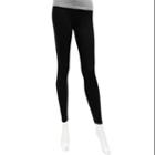 Zenana New Womens Black Cotton Full Length Long Stretch Spandex Leggings (l) Nwt