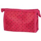 Rectangle Water Resistant Zippered Black Star Dots Decor Cosmetic Bag For Lady