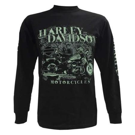 Harley-davidson Medium Mens Long Sleeve Shirt, Urban Motorcycle Ride Graphic, Black (m) 30290813