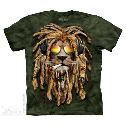The Mountain Green 100% Cotton Smokin' Jahman Realistic Graphic T-shirt New
