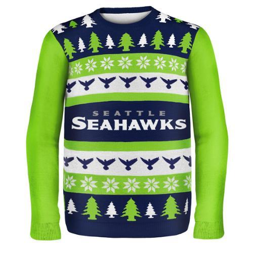 Seattle Seahawks Wordmark Nfl Ugly Sweater Xx-large
