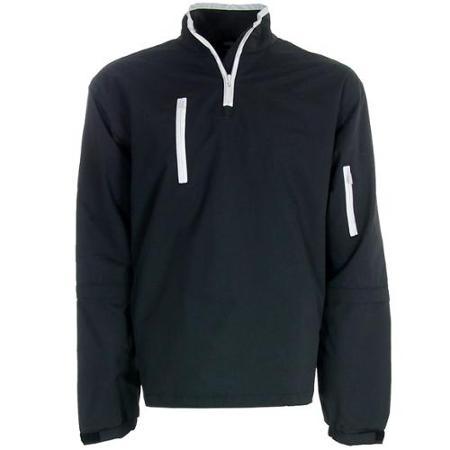 The Weather Company Quarter-zip Micro-fiber Pullover Jacket Black -
