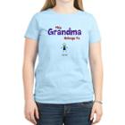 Cafepress Personalized This Grandma Belongs To Women's Light T-shirt