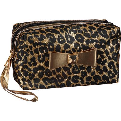 Gift Set Wal-mart Leopard Print Cosmetic Bag, Gold