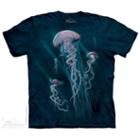 The Mountain Blue 100% Cotton Jellyfish Graphic Novelty T-shirt (size )