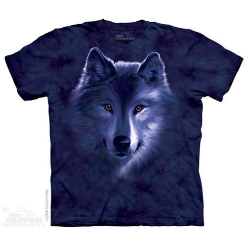 The Mountain Purple 100% Cotton Wolf Fade Novelty T-shirt New