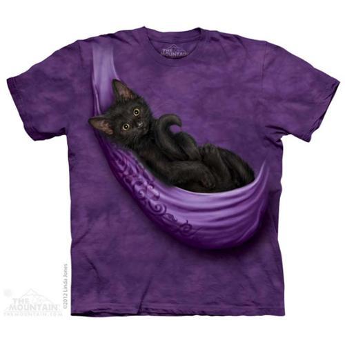 The Mountain Purple 100% Cotton Cat's Cradle Realistic Graphic T-shirt