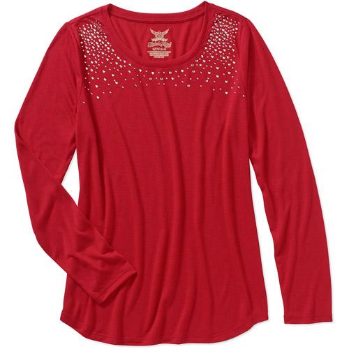 Faded Glory Women's Embellished Scoop Neck Top