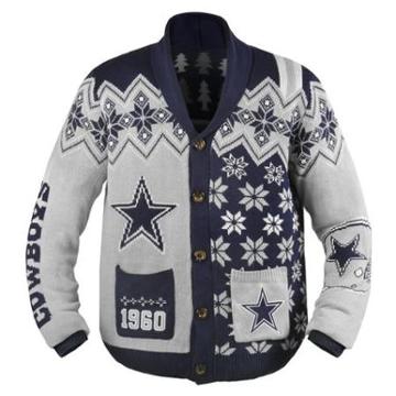 Dallas Cowboys Nfl Adult Ugly Cardigan Sweater
