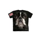 Boston Terrier Face Adult T-shirt By The Mountain - -3367, Adult S