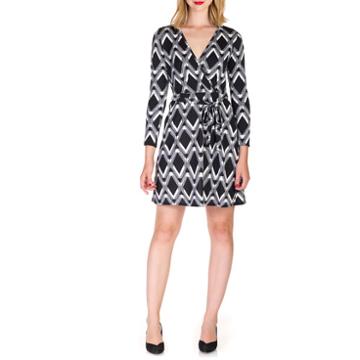 Penny Chic By Shauna Miller Women's Long Sleeve Wrap Dress