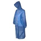 Ctm&reg; Xl Womens Vinyl Clear Hooded Raincoat, Navy