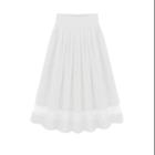 Allegra K Women's Organza Panel Semi Sheer Detail High Waist Chiffon Skirt (size / 8)