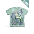 The Mountain Light Green 100% Cotton Unicorn & Butterflies Youth T-shirt