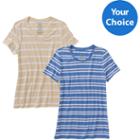 Faded Glory Women's Essential Tee 2 Pack Value Bundle