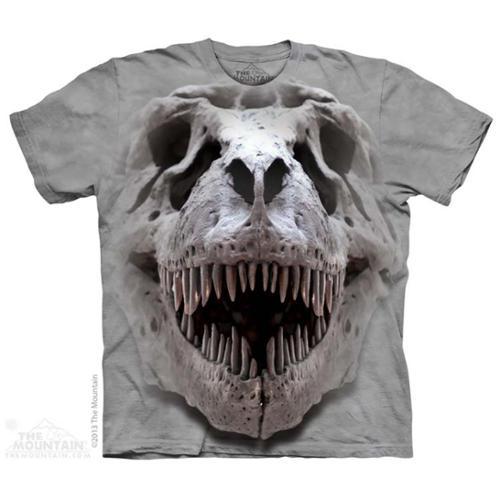 The Mountain White 100% Cotton T-rex Big Skull Novelty T-shirt (size )