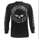 Harley-davidson 2x-large Men's Shirt, Hand Made Willie G Skull Long Sleeve 30294032