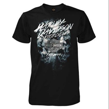 Harley-davidson X-large Men's Duel Skulls Bar & Shield Short Sleeve T-shirt, Black 30293749